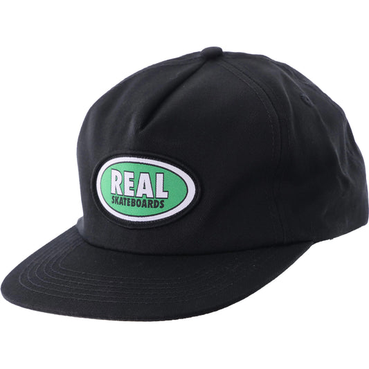 REAL - OVAL SNAPBACK BLK/GREEN